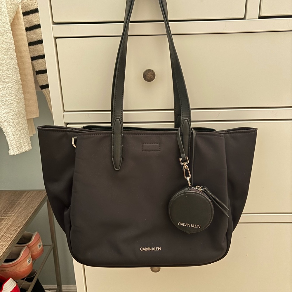 Calvin Klein Black Tote with Coin Pouch